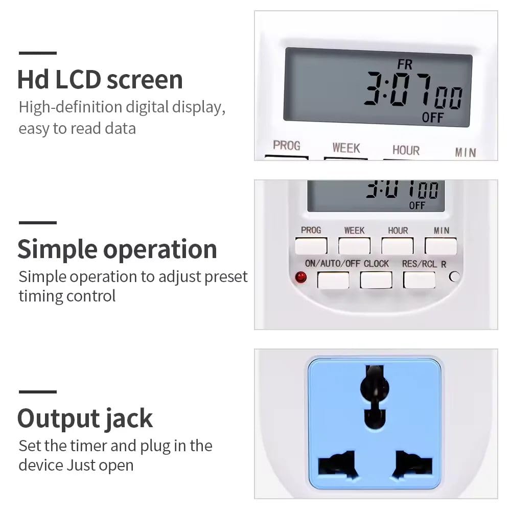 Maxwell 230V 24x7 Energy Saving Socket PlugType Digital Programmable Timer — Amazon image 5