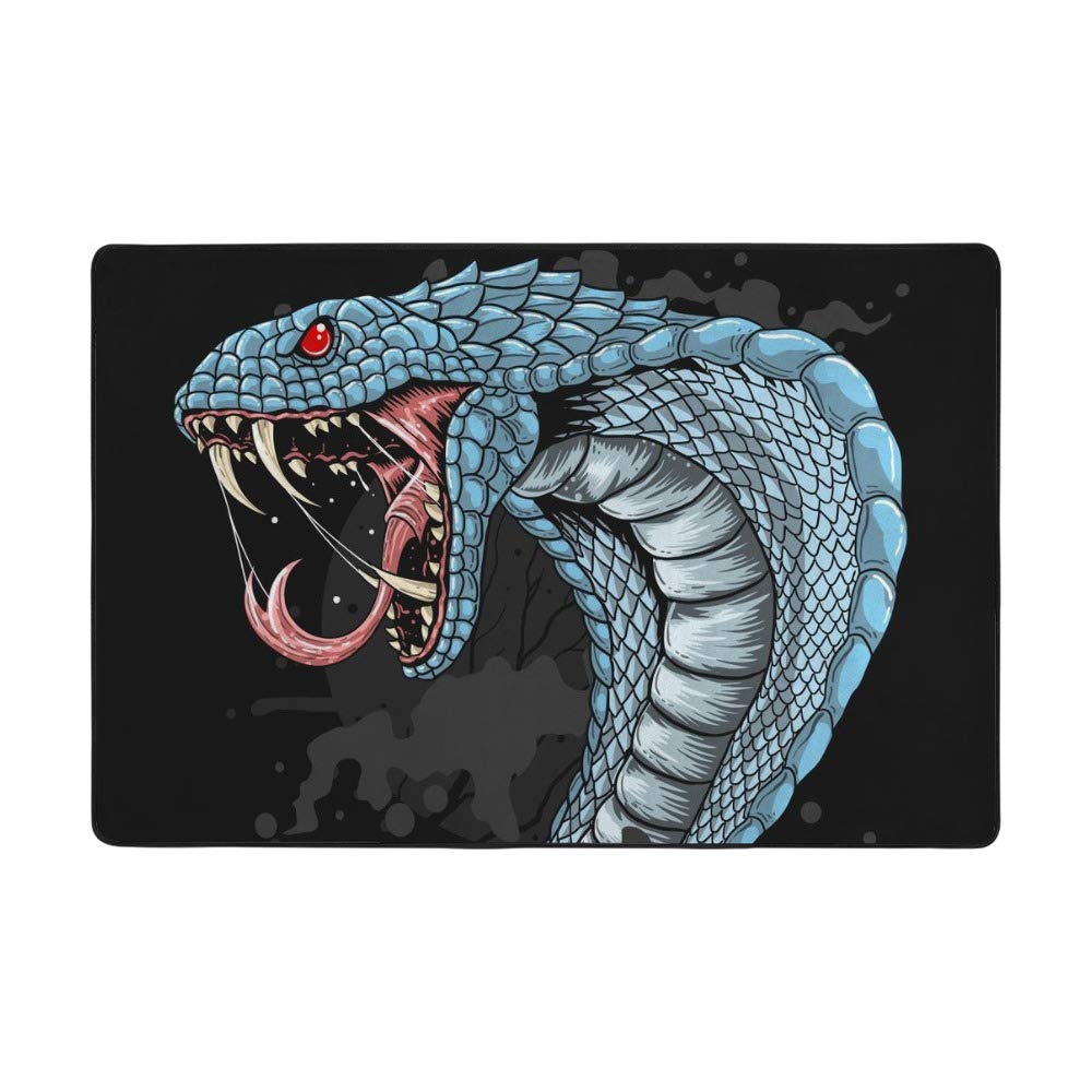 Tapis de sol serpent King Cobra pour salon moderne et ambiance geek