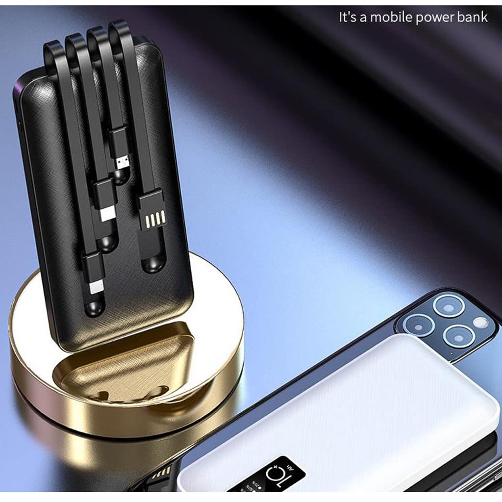 JJJ Samodzielny mini powerbank 20 000 mAh przenośny powerbank do szybkiego ładowania o dużej pojemności (kolor: biały)