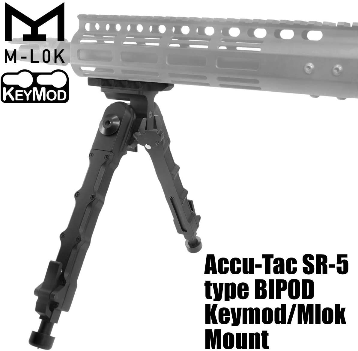 Amazon | UFC Accu-Tac SR-5タイプ バイポッド Keymod/MLokマウント