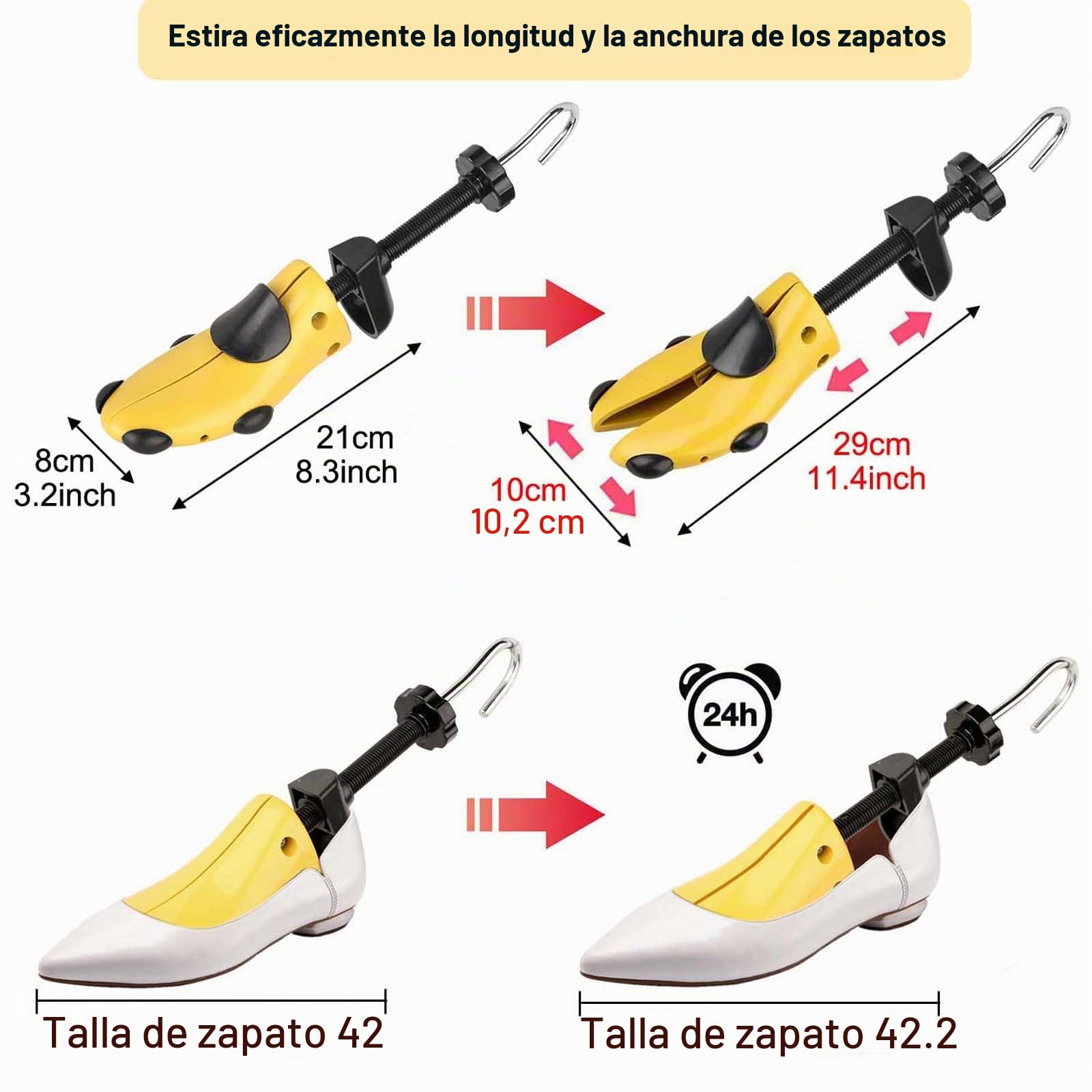 Horma Zapatos Ajustable Plástico Longitud Anchura