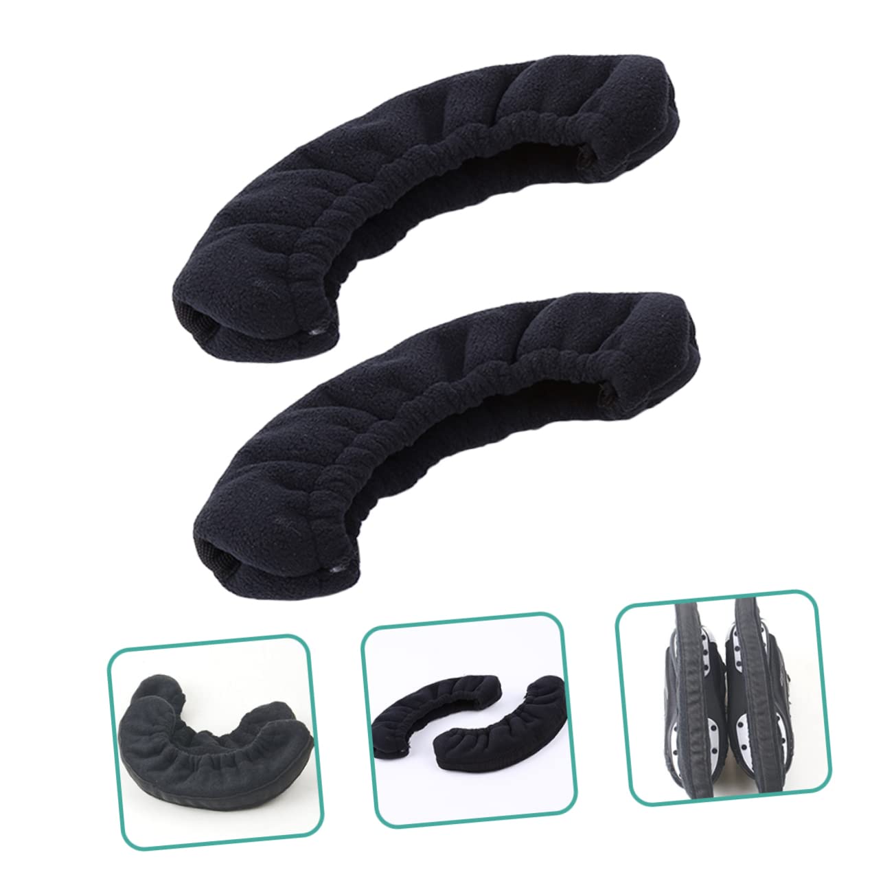 HANABASS Skate Guards für Eishockey und Kunstlaufschuhe Kufenprotektoren Schwarz Langlebig und Pflegeleicht Schutz für Schlittschuhklingen Verhindert Beschädigungen und Verlängert