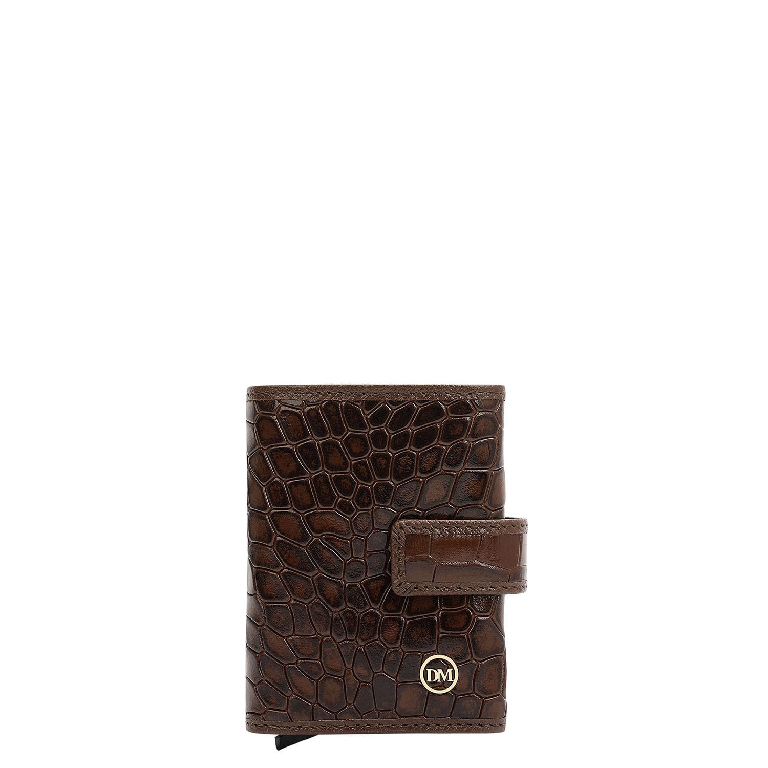 da milano Leather Card Holder for Men & for Women - Brown (10079A)-picture-12