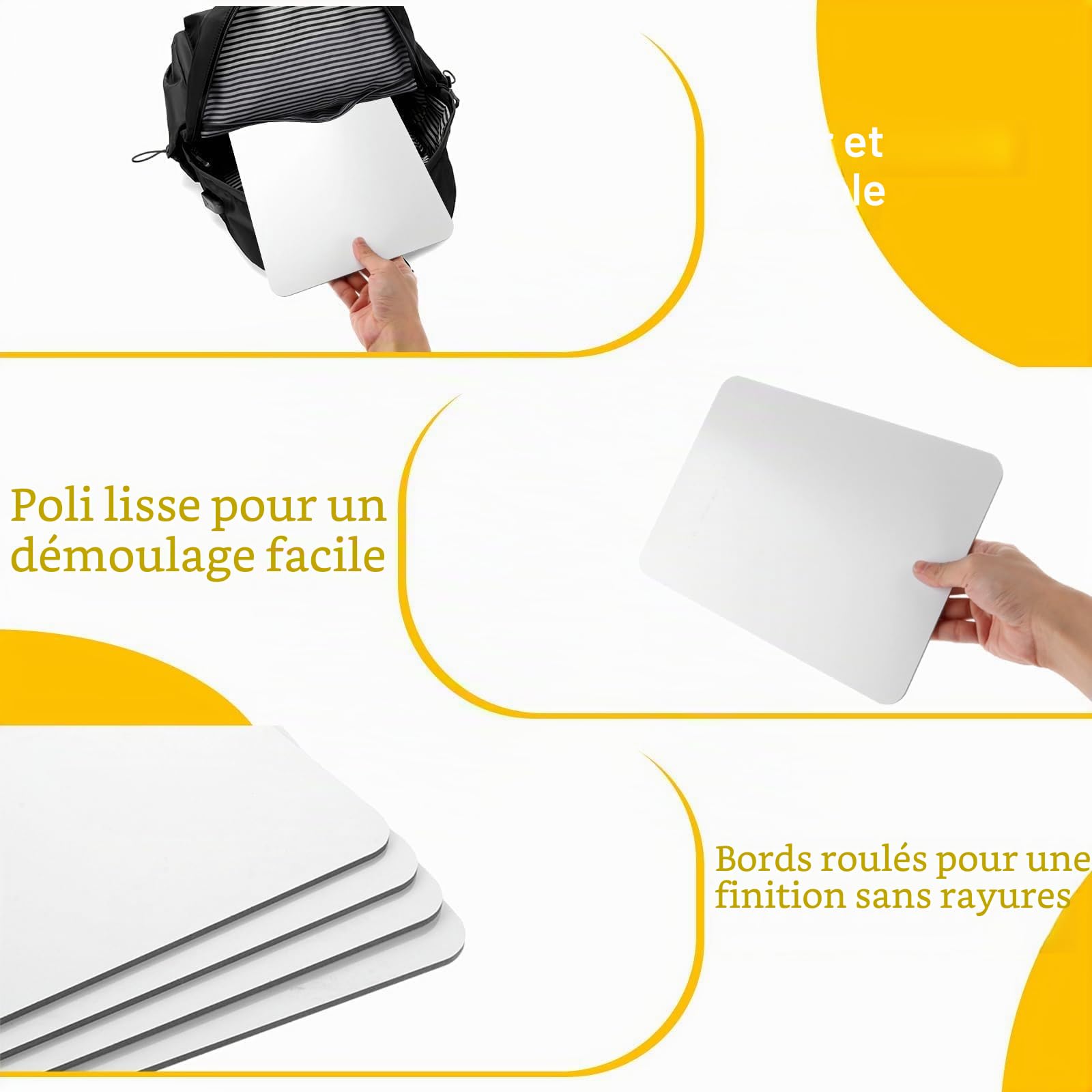 Lot de 10 petits tableaux blancs - 21 x 29,7 cm - Format A4 - Portable - Double face - Avec 12 gommes - Pour salle de classe, maison, bureau