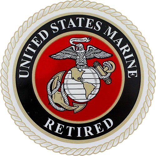 United States Marine Corps Retired Clear Decal #TOP11