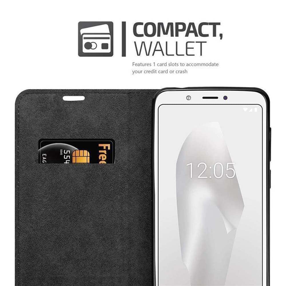 Cadorabo Custodia Portafoglio Per BQ Aquaris X2, Rosso Mela, Con Slot Carte, Chiusura Magnetica E Funzione Stand
