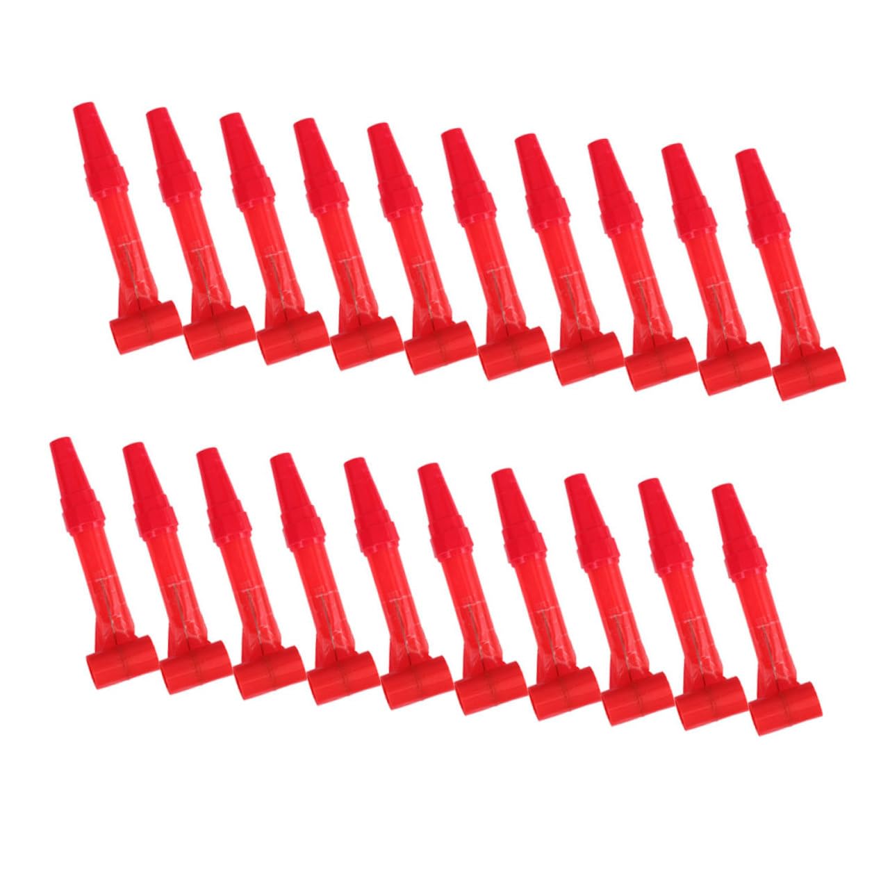 TOYANDONA 20Pcs Reptile Theme Party Supplies Funny Blowouts Noisemakers with Tongue Sticking Whistles for Birthday Celebrations Interactive Frog Lizard Party Favors