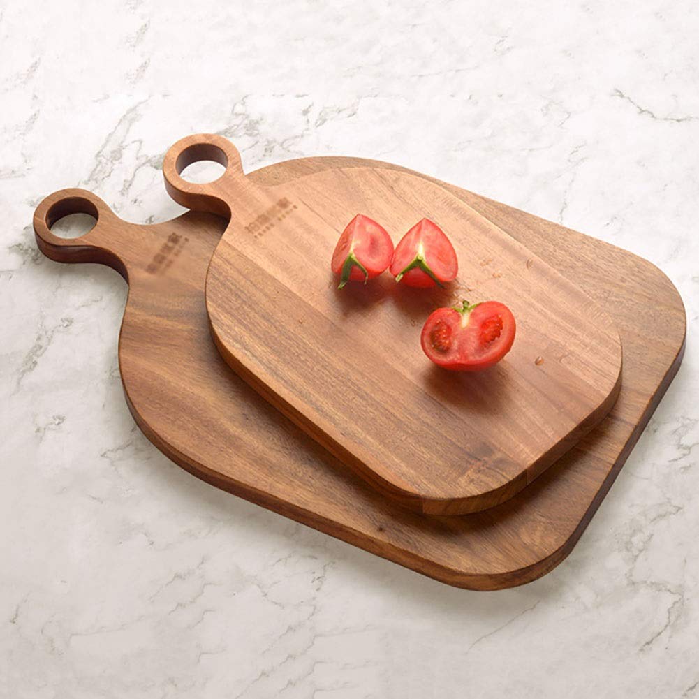 Planche à découper en bois plateau de service réversible pour pain fromage et fruits