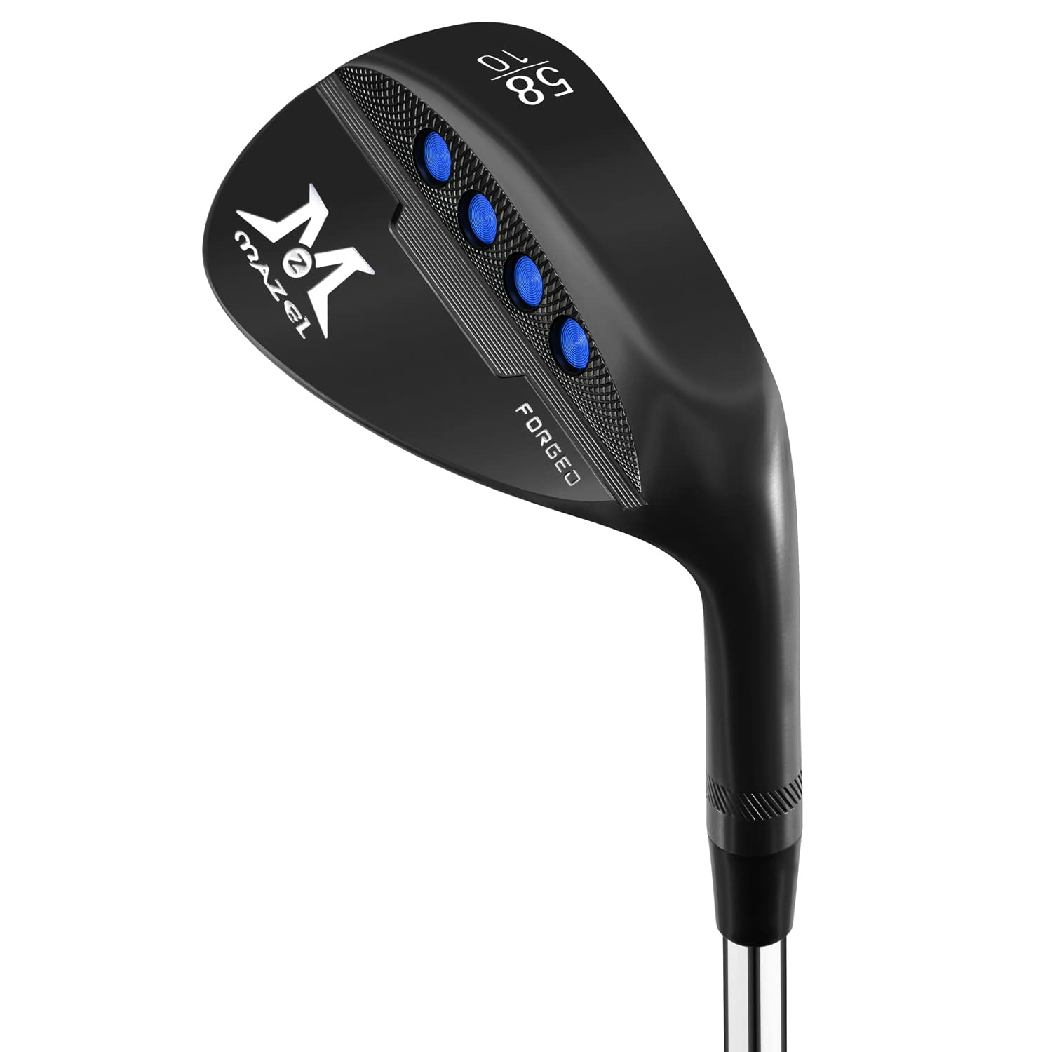 MAZEL Golf Wedges 48 50 52 54 56 58 60 Degree Golf Sand Wedge for Men Right Hand, Stainless Steel Shaft and CNC Milled Face Helps Keep Swing Consistency and Accuracy (Black, 58, Degrees, Right)