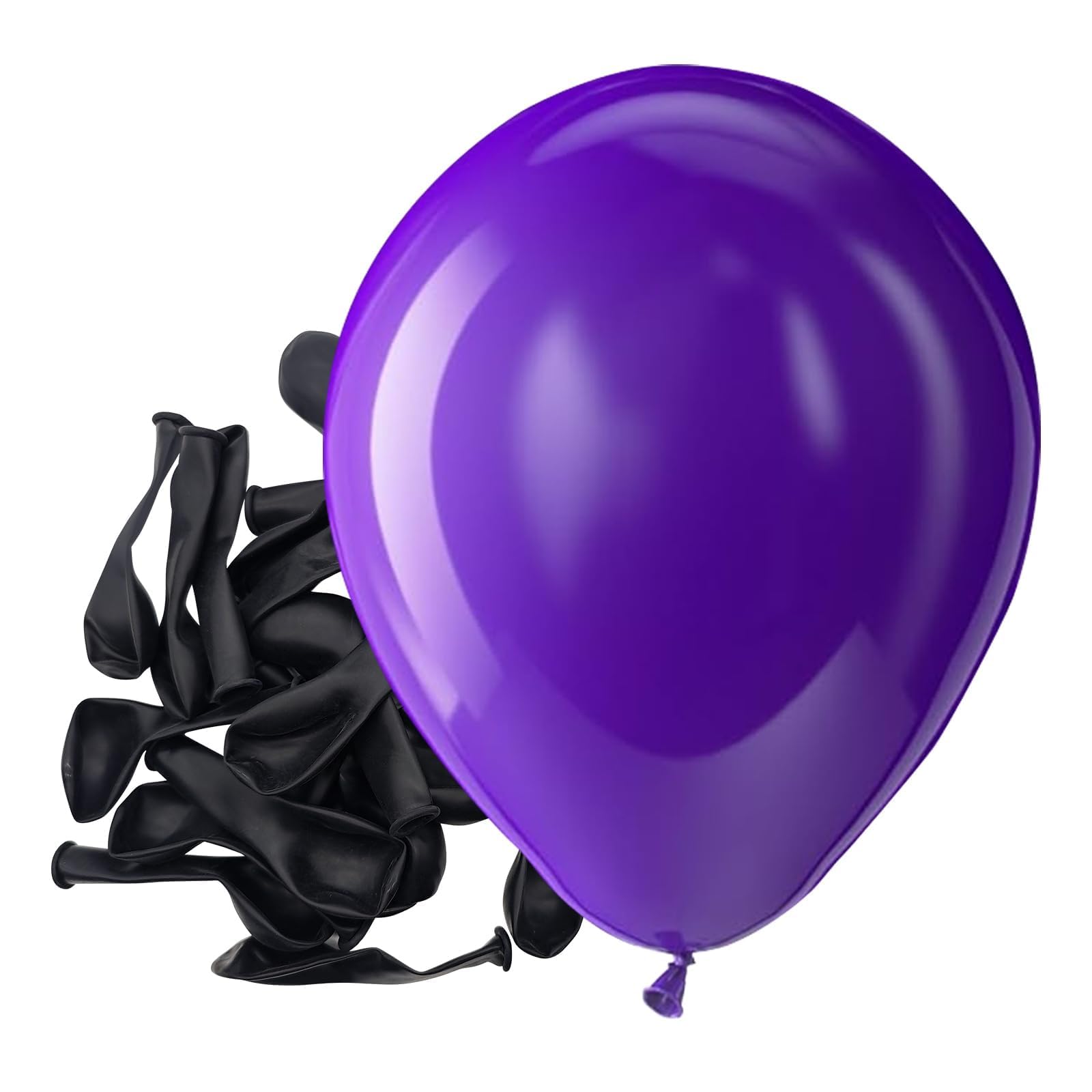 Bezente Dark Purple Latex Party Balloons - 150 Pack 5 Inch Matte Small Purple Helium Balloons for Graduation Halloween Wedding Birthday Party Decorations - main product image