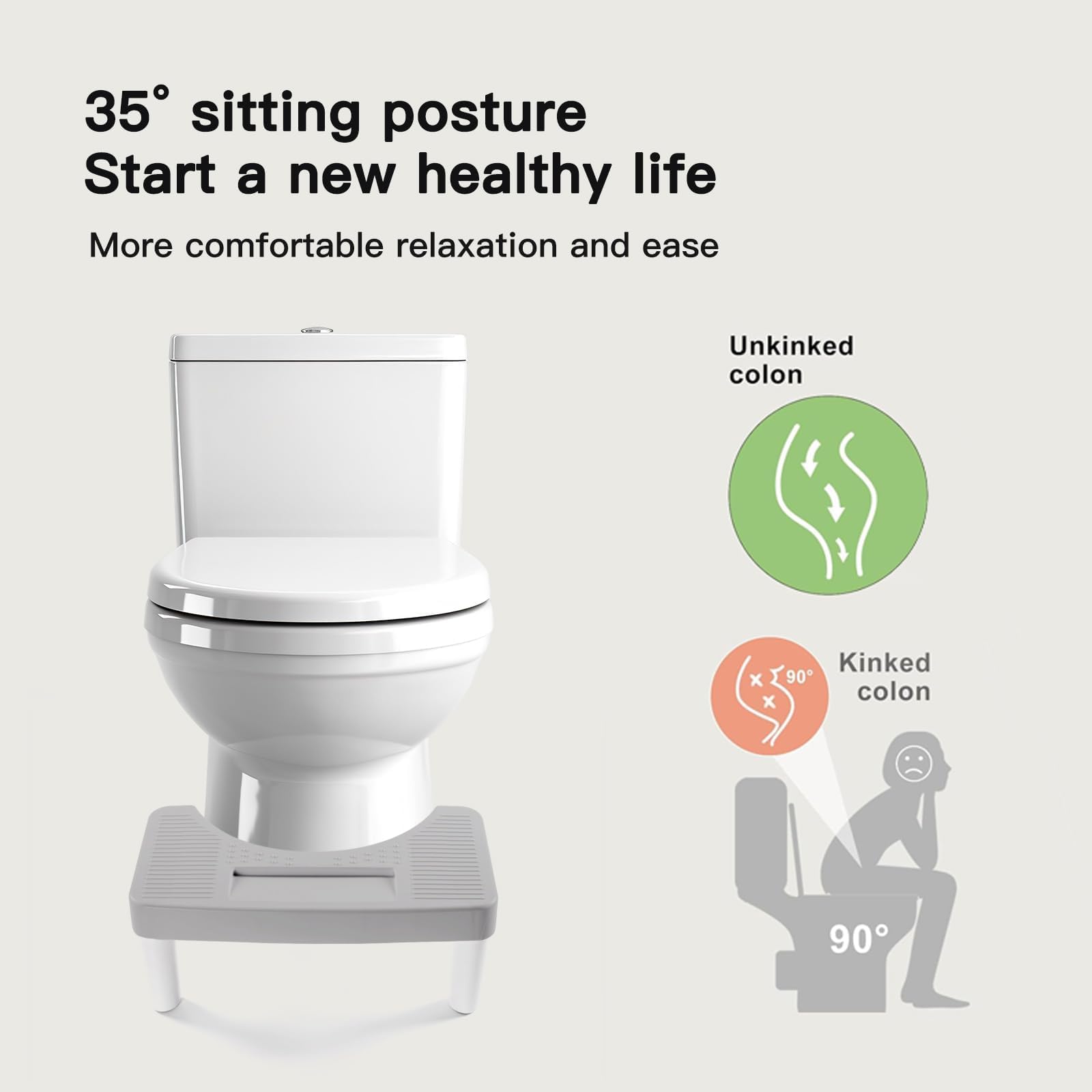 6.7 Inch Step Stool,Portable Plastic Foot Stool,Non-Slip Potty Stool for Bathroom - 5