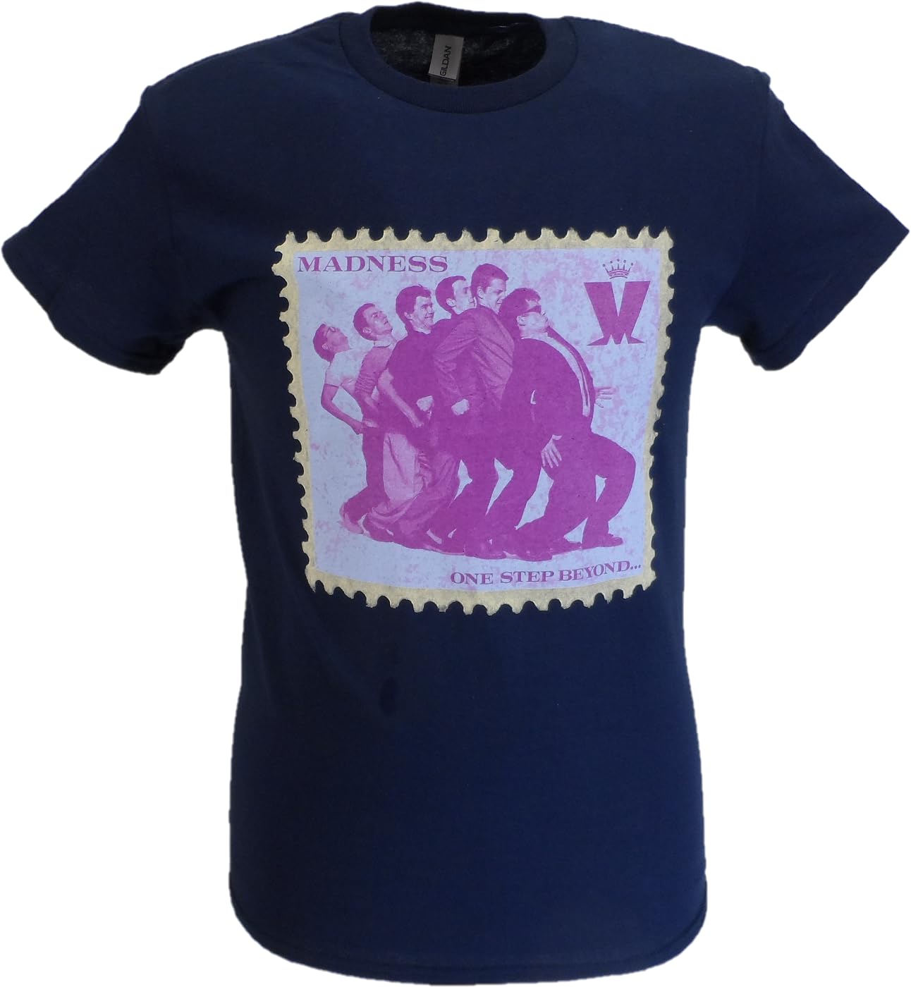 Mazeys Men's Navy Stamp Logo Official Madness T Shirts (Uk, Alpha, Xxl, Regular, Regular, )