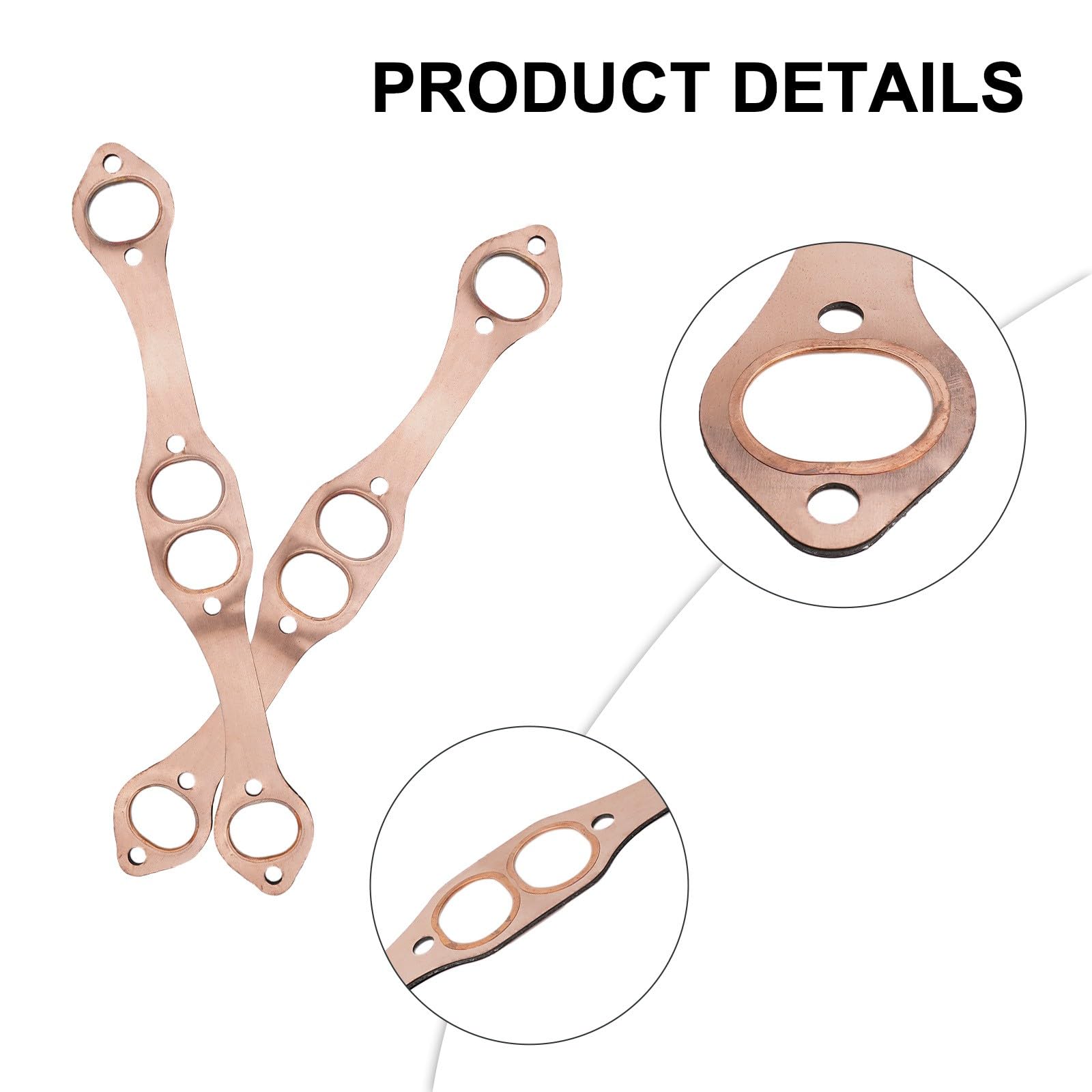SB Chevy Small Block Oval Port Kupfer Auspuffkrümmerdichtung für 327 305 350 383