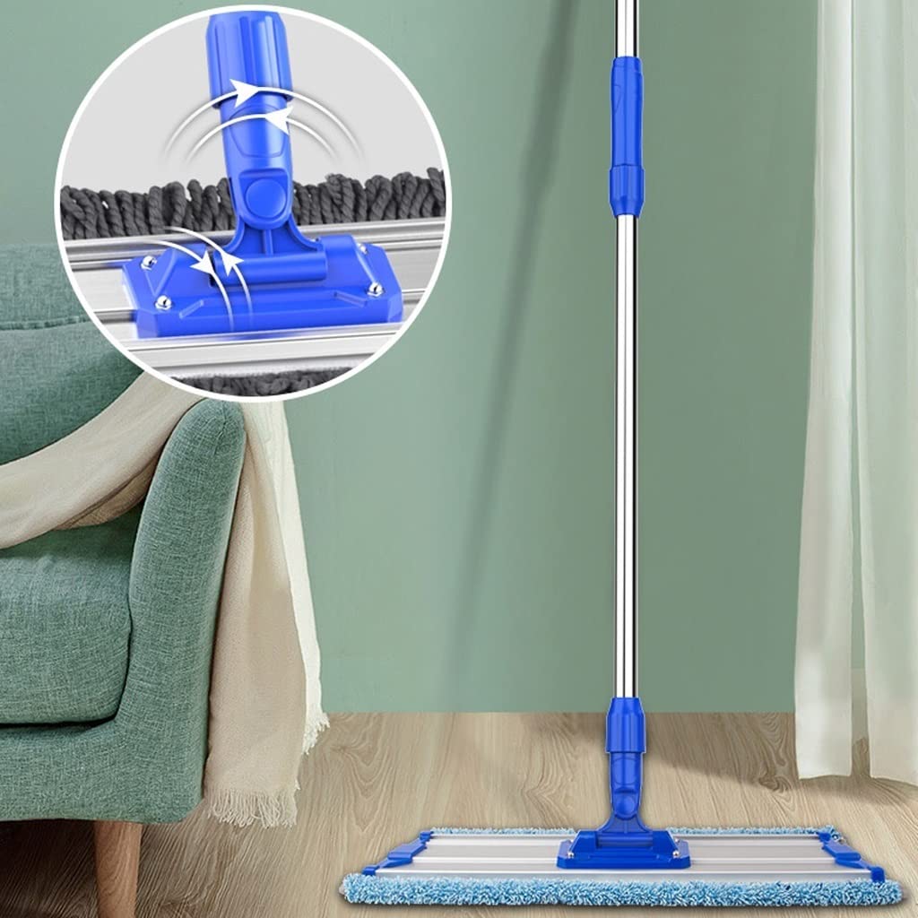 Mopa Sistema MOP Plano de Microfibra Adecuado for Madera, Azulejos, Laminado, Vinilo, 2 núcleos de reemplazo, Cabeza de Microfibra Reutilizable Apto para Todo Tipo de Suelos.