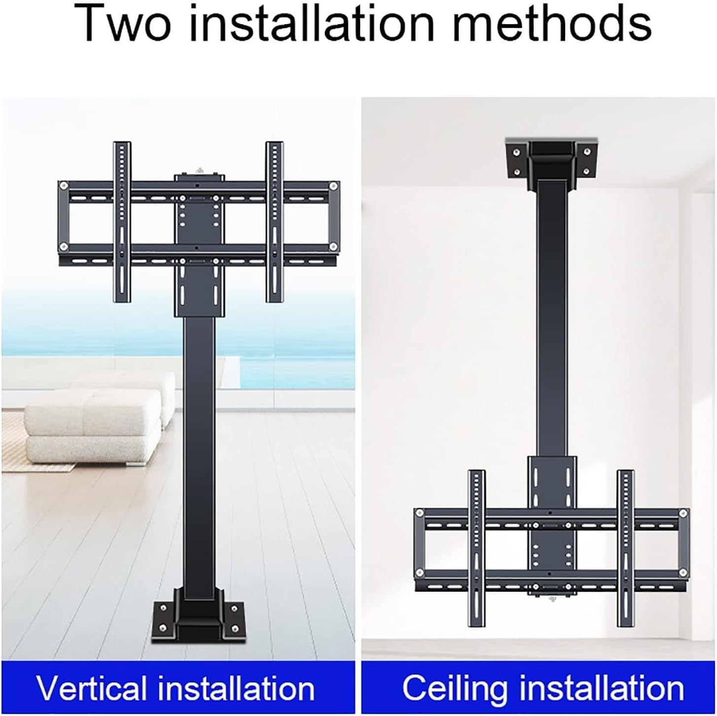 Supporto TV da soffitto motorizzato, regolabile in altezza, per TV LCD da 32 a 75 pollici, con telecomando