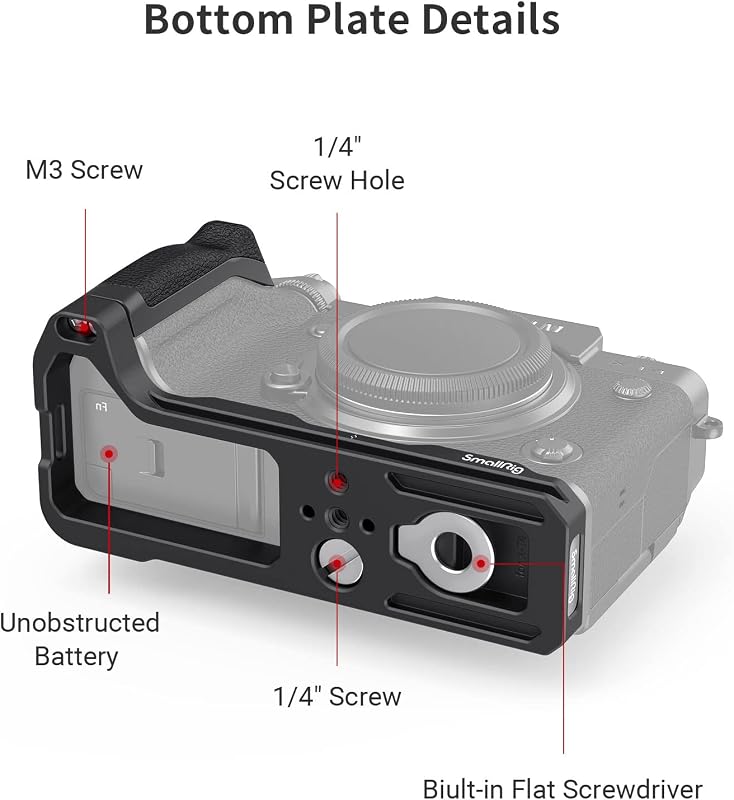 SMALLRIG Fujifilm X-T4 Kamera Markolat Alumínium Gyorscsatlakozó Lemezzel