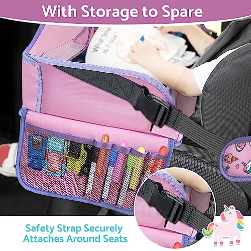 image for Blissful Diary Travel Tray For Kids Car Seat, Toddler Road Trip Essent