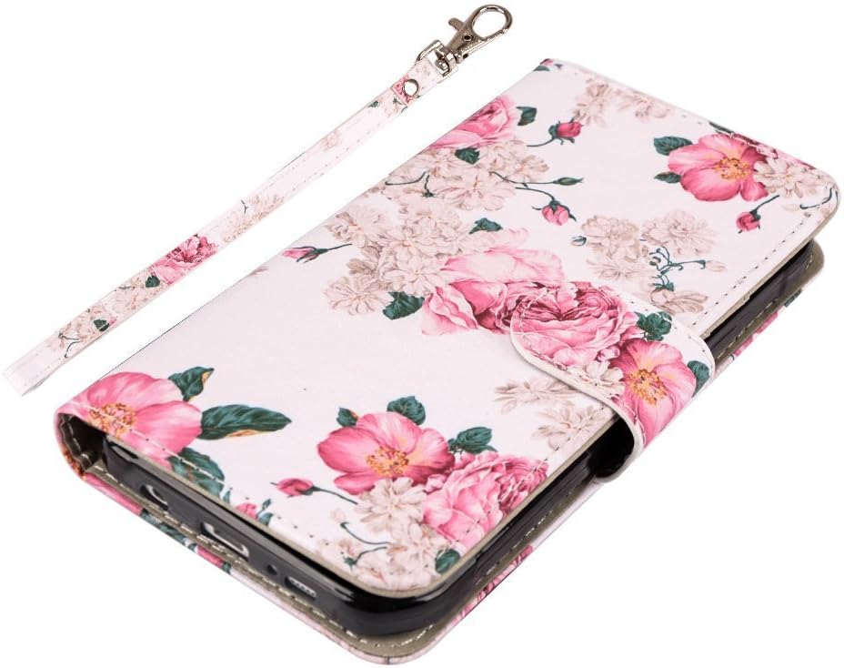 UrSpeedtekLive J3 2016 Case, Galaxy J3 V Case, Premium PU Leather Flip Wallet Case Cover with Card Slots & Stand for Samsung Galaxy J3 (2016),Flower 2
