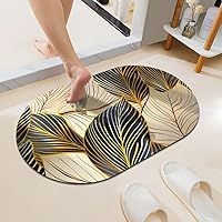 Vista 24 de Alfombra de baño súper absorbente de secado rápido con diseño de mármol negro, blanco, gris, dorado, parte inferior antideslizante de goma, fácil