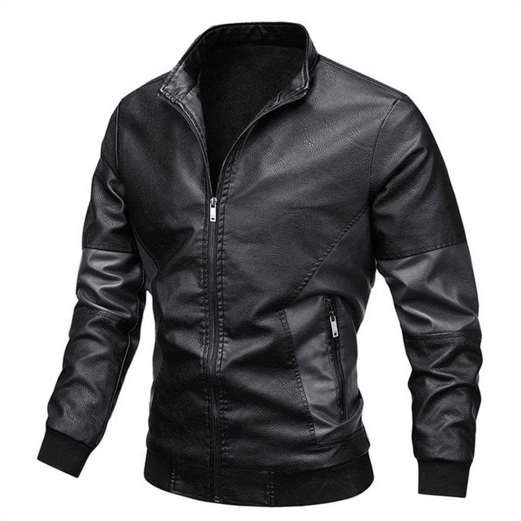 Amazon.com: YMGSCC Men's Leather Jacket Motorcycle Jacket