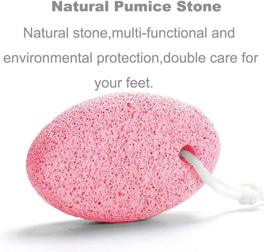 Keli Natural Pumice Stone for Feet Lava Pedicure Tools Callus Remover for Feet and Hands Natural Foot File Exfoliation to Remove Dead Skin, Heels, Elbows, Hands (2 Pcs Pumice Stone Medium Size 8.5x6x2 cm) 2