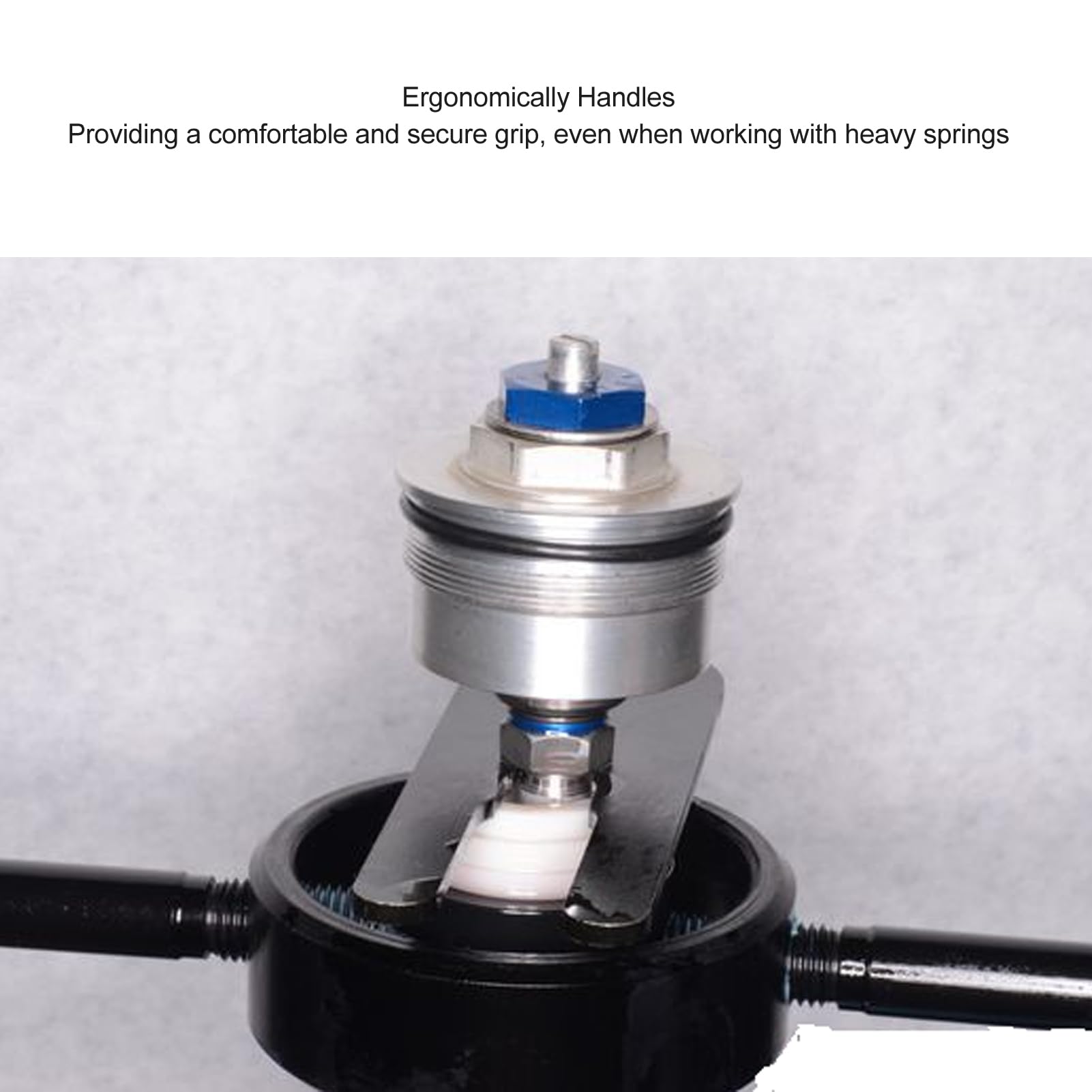 Kit di Manutenzione Primaverile, Strumento per Compressore Molla Forcella Moto Strumento di Supporto per Asta per Cartuccia con Chiave a Perno Radiale in Alluminio per la Maggior