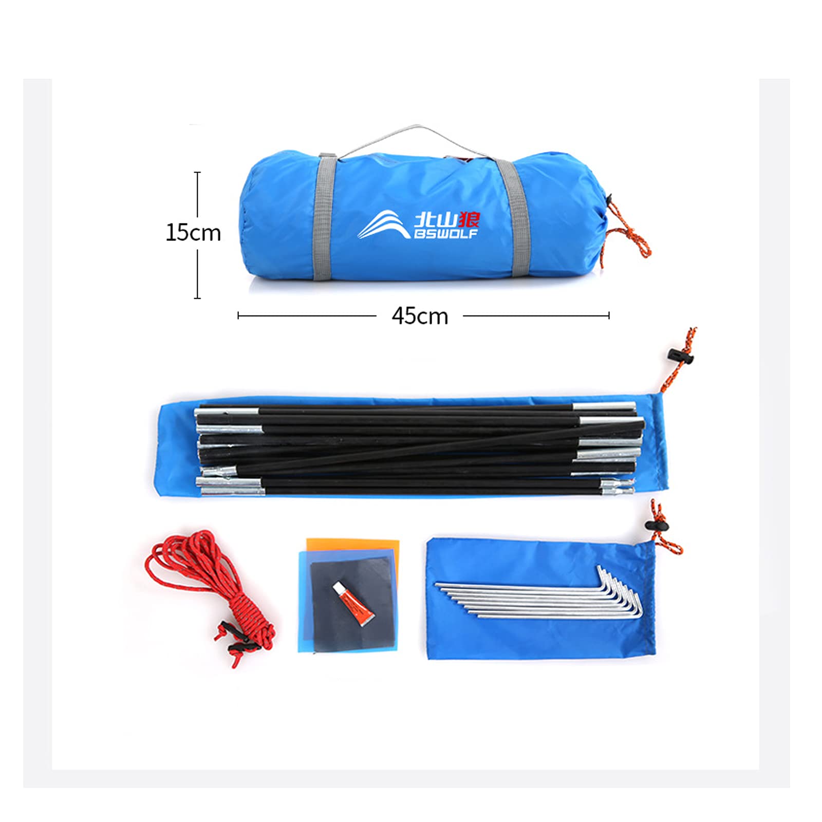 Tenda Campeggio 2 Posti con Prova di Vento And Impermeabile, con Borsa per Il Trasporto Facile da Montare, Tende Fit per Campeggio, Escursioni, Arrampicata,