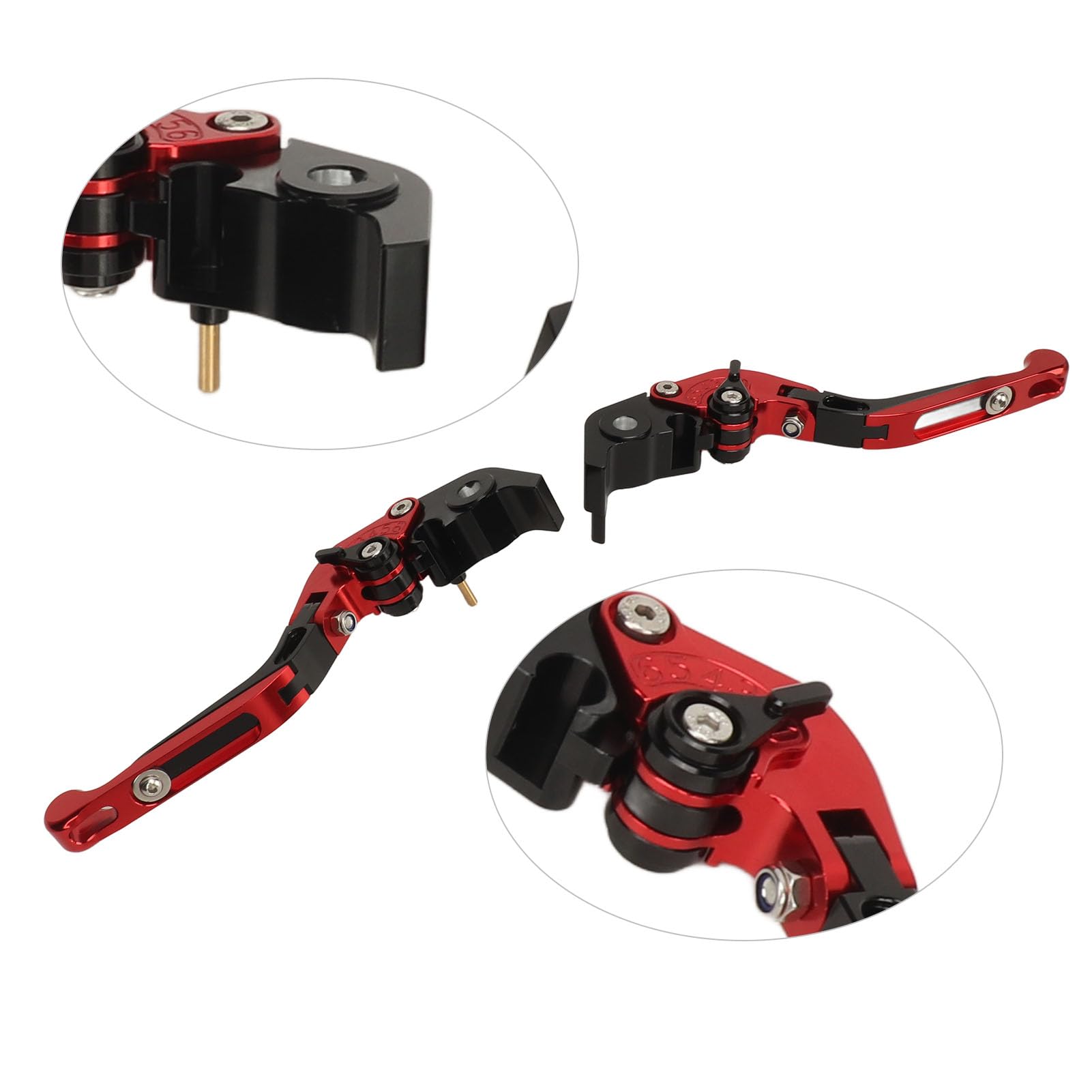 Levier de Frein D'embrayage de Moto, Leviers Pliants Réglables de Remplacement pour Streetfighter V2 (rouge)