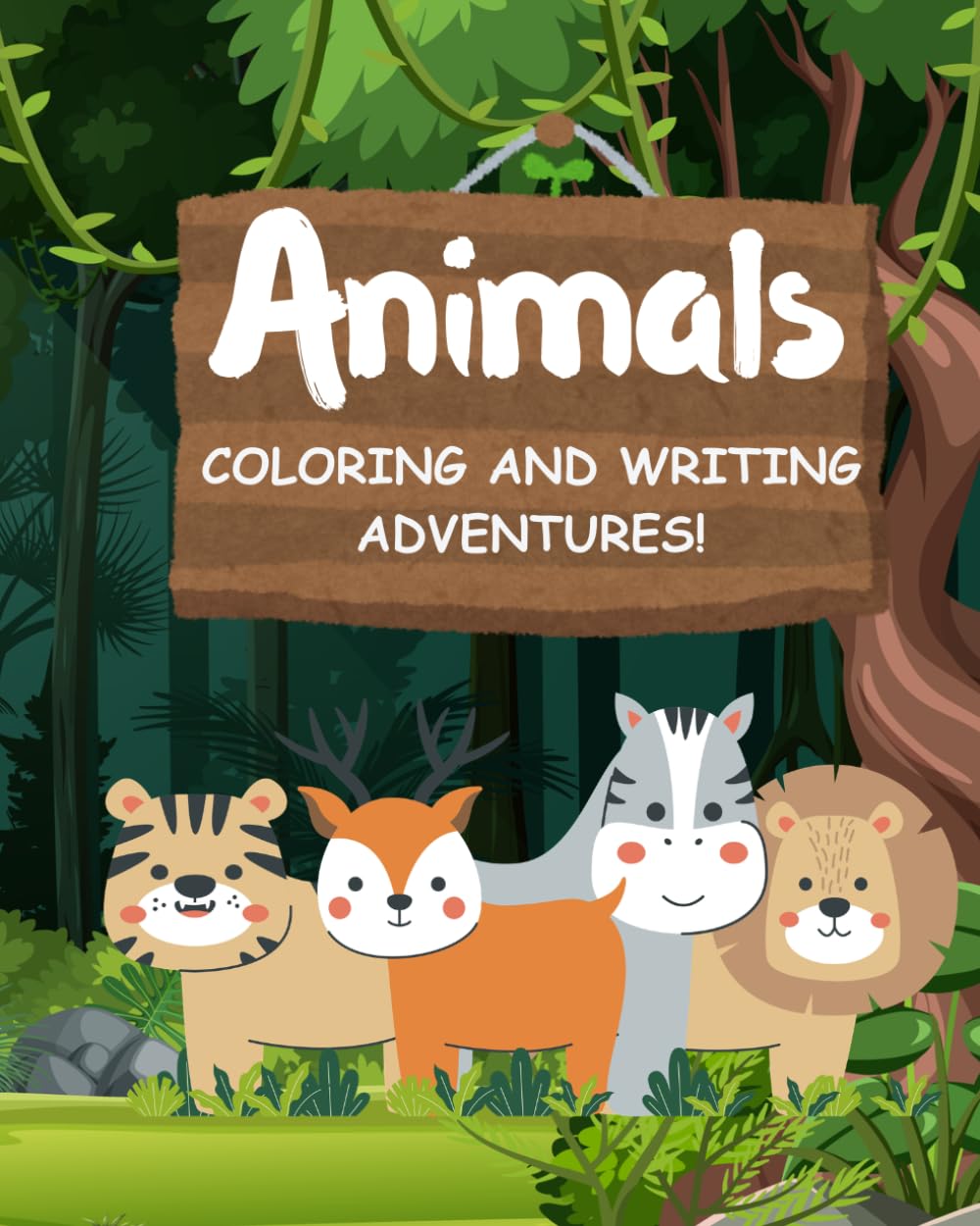 Animals: Coloring, Tracing, and Writing Alphabet Learning Book
