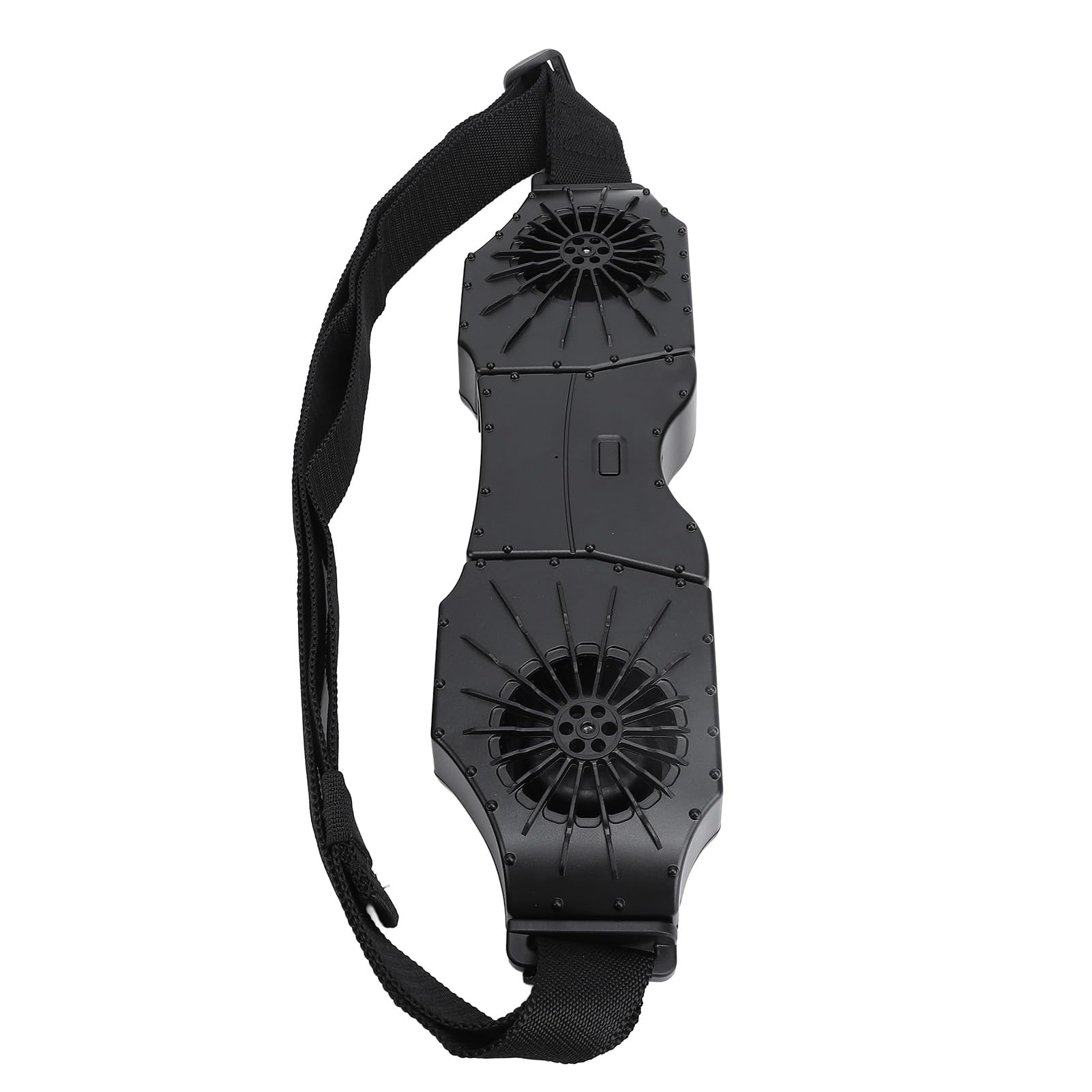 Wiederaufladbarer Gürtelventilator 8000 -mAh Battery Battery Battery Operated Wearable Personal Lüfter mit Zwei Gebläsensystemen für Campingfischen Im Freien mit Abnehmbarem (Schwarz)