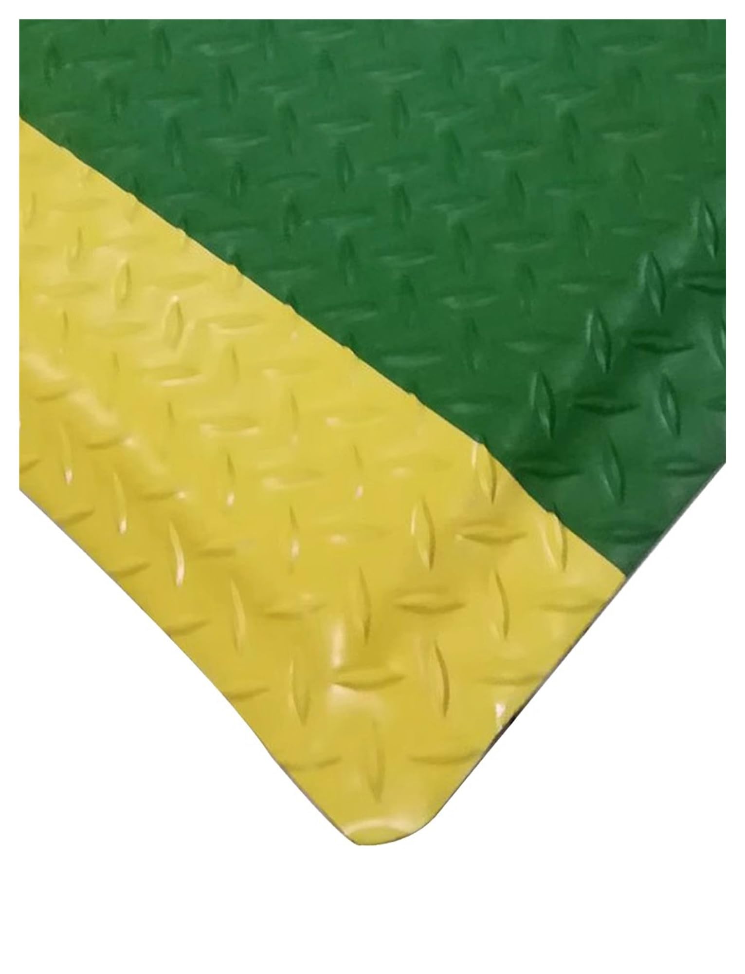 Aioneer Anti Static Anti Fatigue, Industrial Heavy Duty Conductive Floor Mat 20Mm Thick, Standing Mat For Garage, Warehouse, Workbench-Green+yellow-90x60x0.2cm