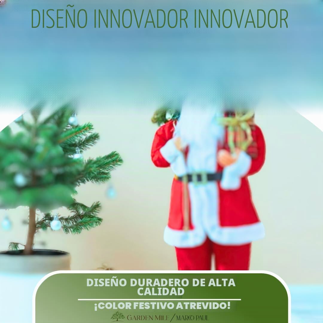 Marco Paul Interiors Estatua tradicional de lujo de Papá Noel de pie para decoraciones navideñas, llamativas de Navidad, figura festiva, adornos para padre