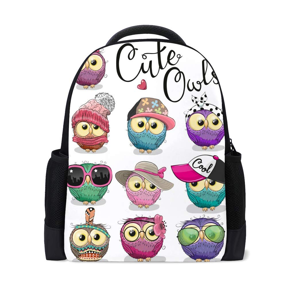 Sac à dos étanche chouette mignon pour ordinateur portable mixte