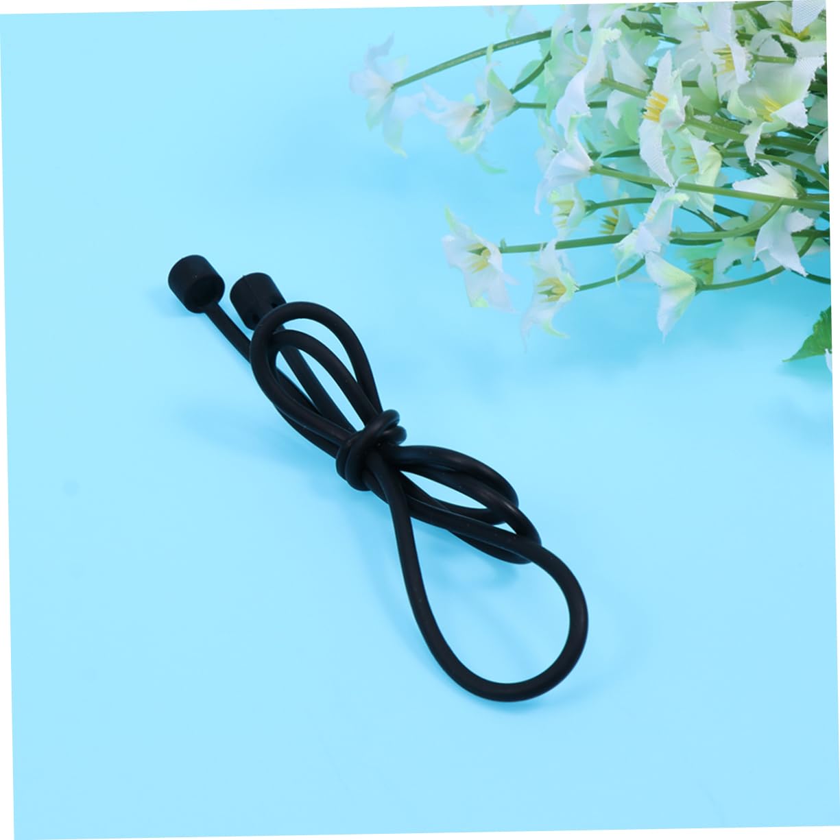 NUOBESTY Protection Anti-Perte pour Écouteurs sans Fil Silicone Housse De Protection Légère Et Flexible Compatible Casque Accessoire Sangle Noire