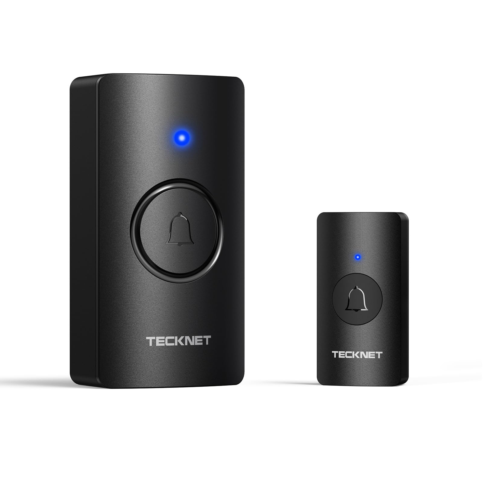 TECKNET Funkklingel, kabelloses Türklingel Batteriebetrieben, wasserdichte Türklingel Set mit 400M kabelloser Reichweite, 5 Lautstärkestufen und 60 Glockenspielen mit 4,5 Jahren Batterielebensdauer