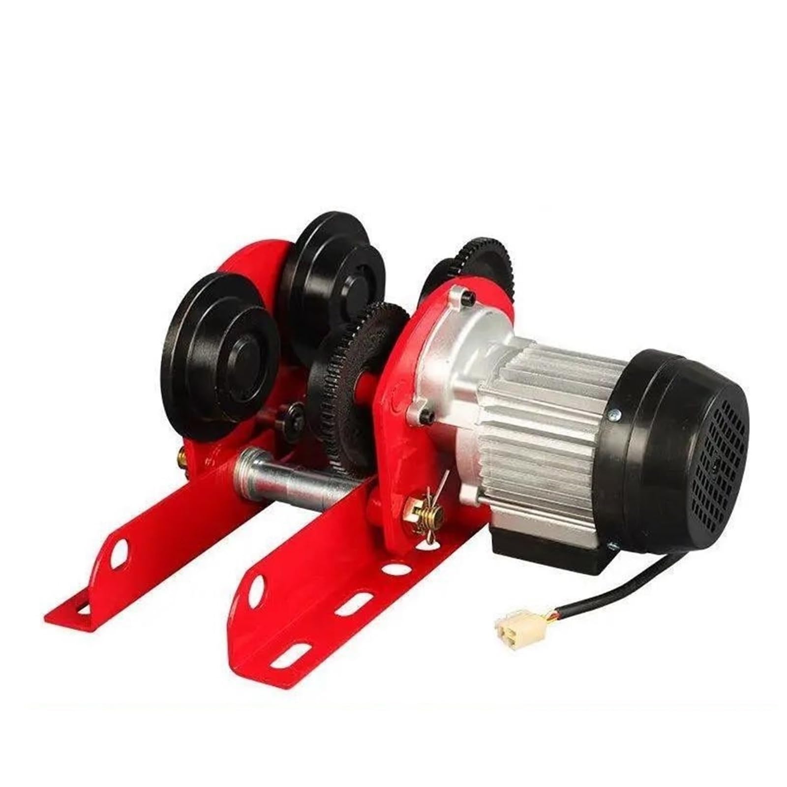 0.5-1 Ton Miniature Electric Hoist Push-Type Monorail Trolley Mobile V-Groove I-Beam Traveling Skid(220v1TFour wheelsB)