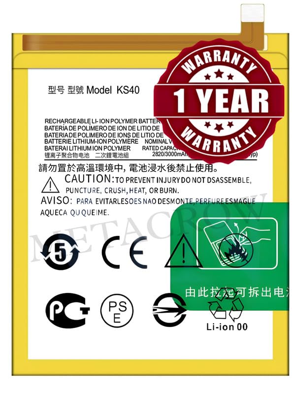 Image of Original KS40 Battery Compatible for Motorola Moto E6 Play (XT2029, XT2029-1) - (3000mAh) - 1 Year Warranty JK1