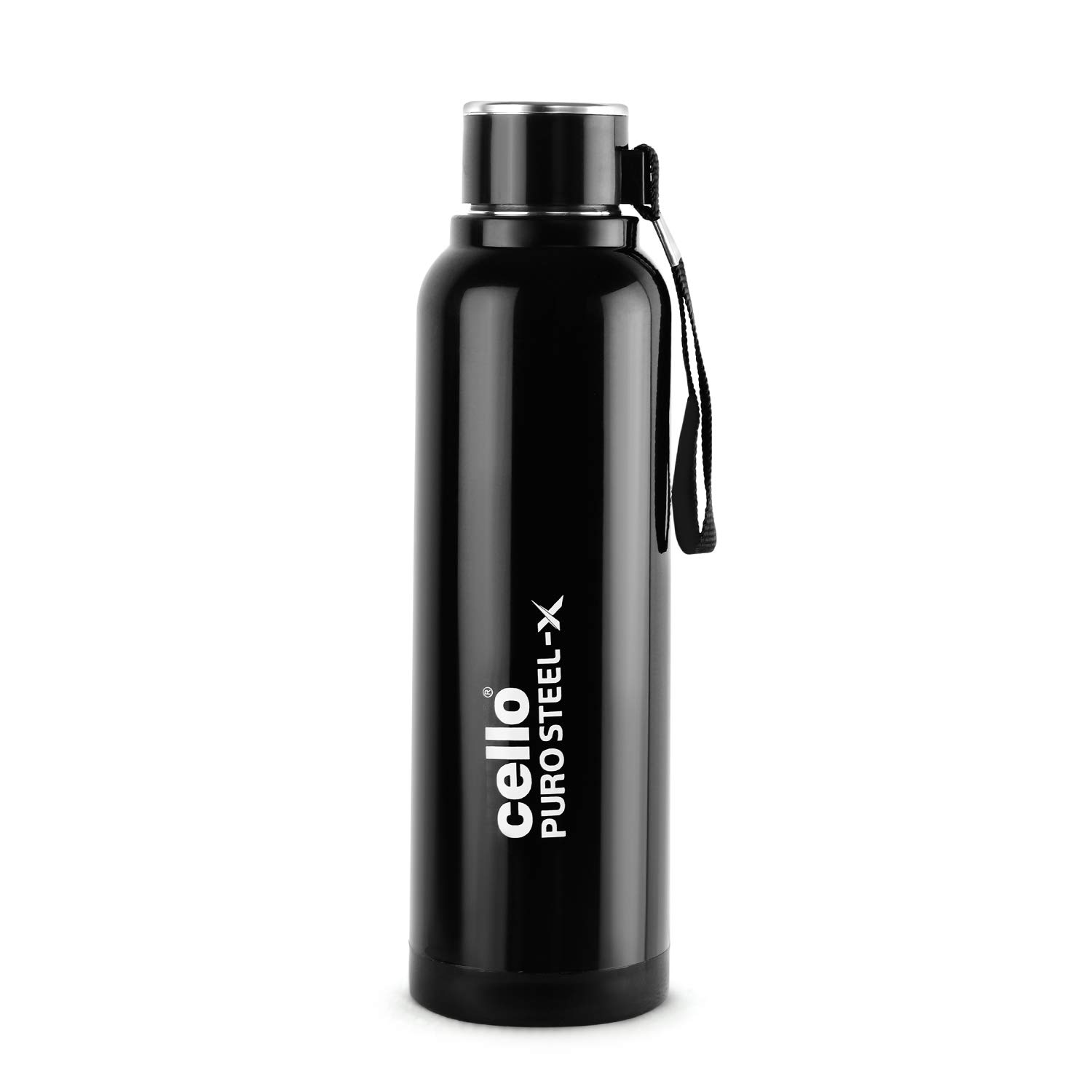 Cello Puro Steel-X 900ml Stainless Steel Water Bottle – Black