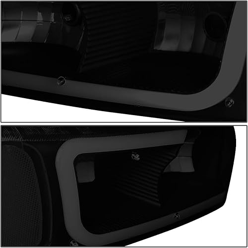 Miniatura 4 de Auto Dynasty Conjunto de faros LED DRL compatible con GMC Sierra 1500-3500 Yukon XL 1999-2007, 4 faros delanteros con lámparas de parachoques,