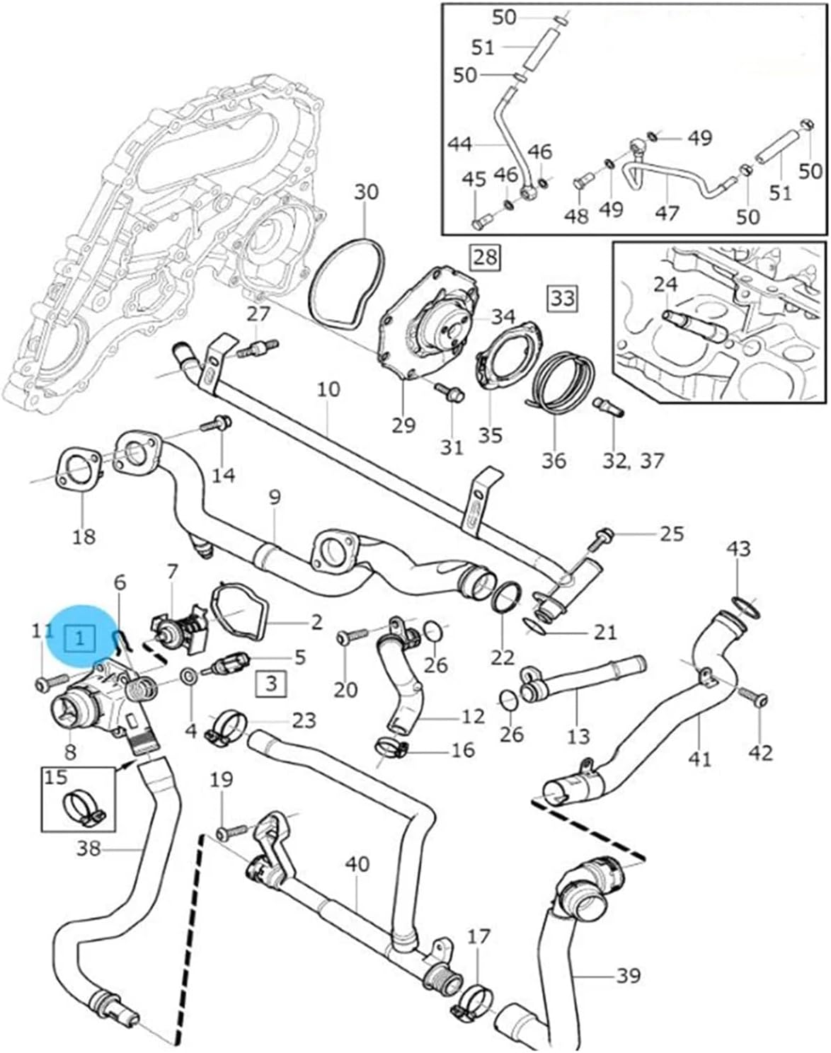DEVFGTQA/Thermostat Compatible V70 S80 S60 XC90 XC70 Compatible LR2 V60 B6 3.0 3.2 LR006071 31355151 / Car