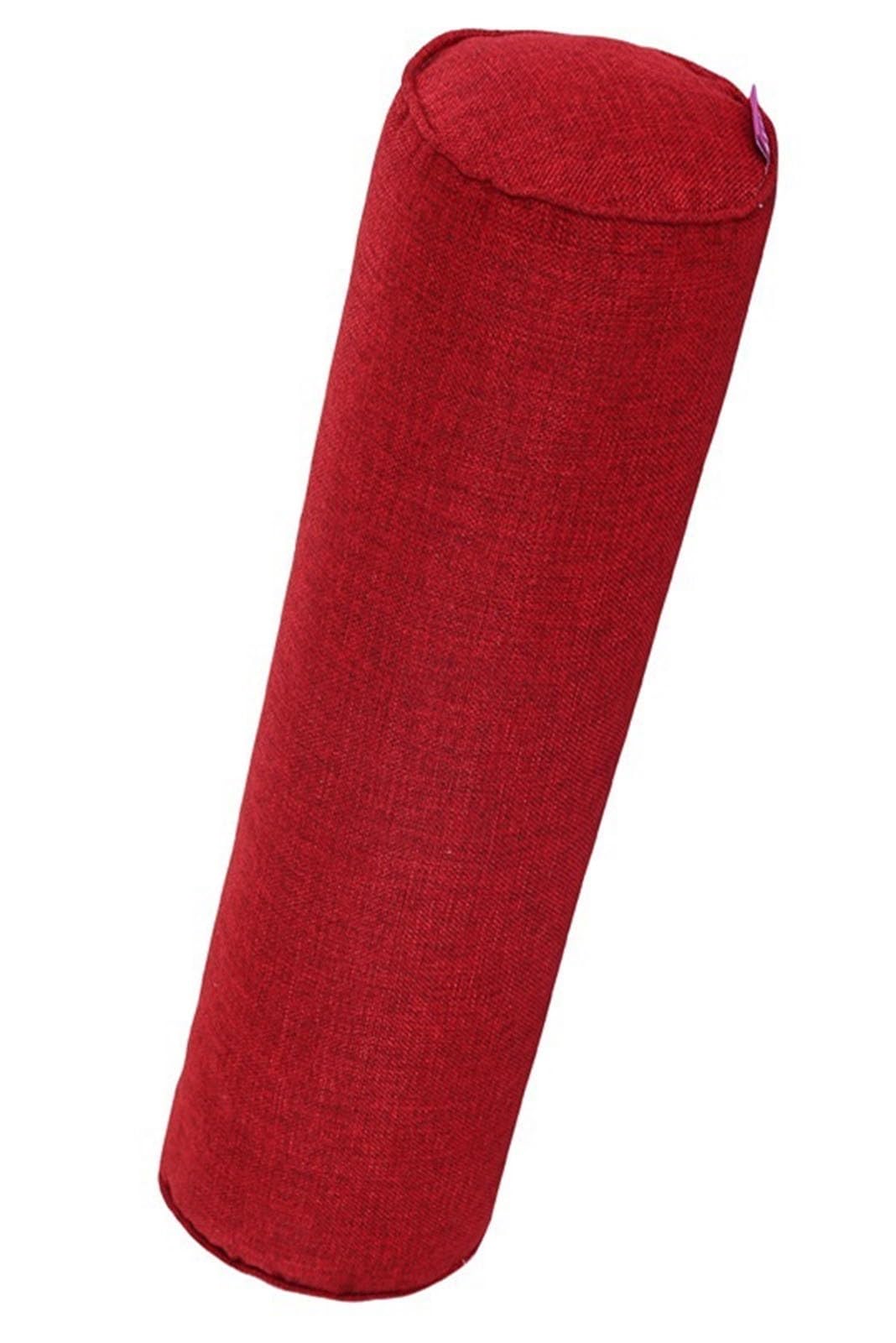 BLLMTEAR Neck Roll Pillow with Zipper - Full Moon Bolster/Round Cylinder Pillow Case for Bedroom, Living Room, Sofa - Removable Solid Color Cervical Throw Pillow Covers(12,15x60cm/6x24in)