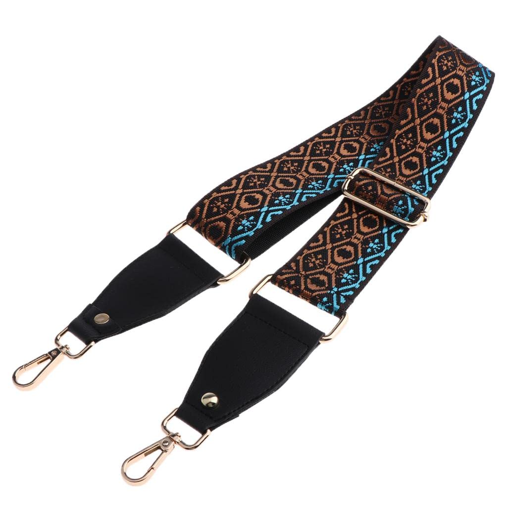NIVAA 2in Wide Purse Strap Replacement Colorful Nylon Crossbody Bag Straps Handbag Brown-image-23