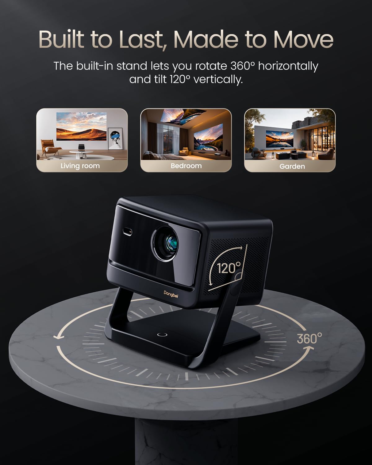 Dangbei DBOX02 Pro 4K Beamer mit Google TV & Netflix, 2000 ISO Lumen, HDR10+, Dolby Audio, 3D Ready, Auto Keystone/Fokus, 300" Bild, WiFi & Bluetooth – Videoprojektor Heimkino für Wohnzimmer & Garten