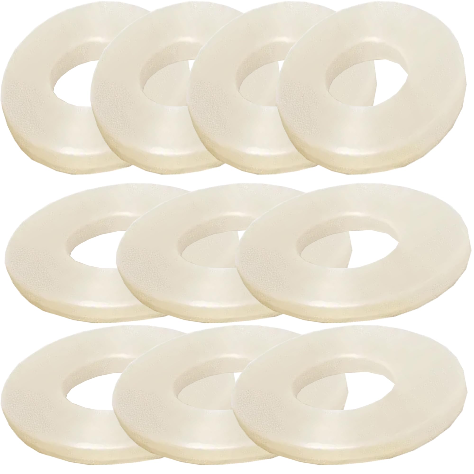 M12 x 40mm White Nylon Penny Washers, Pack of 10 – DIN 9021 Form G Wide-Form Plastic Insulating Fender Mudguard Washer for Electrical, Insulation, Automotive & DIY