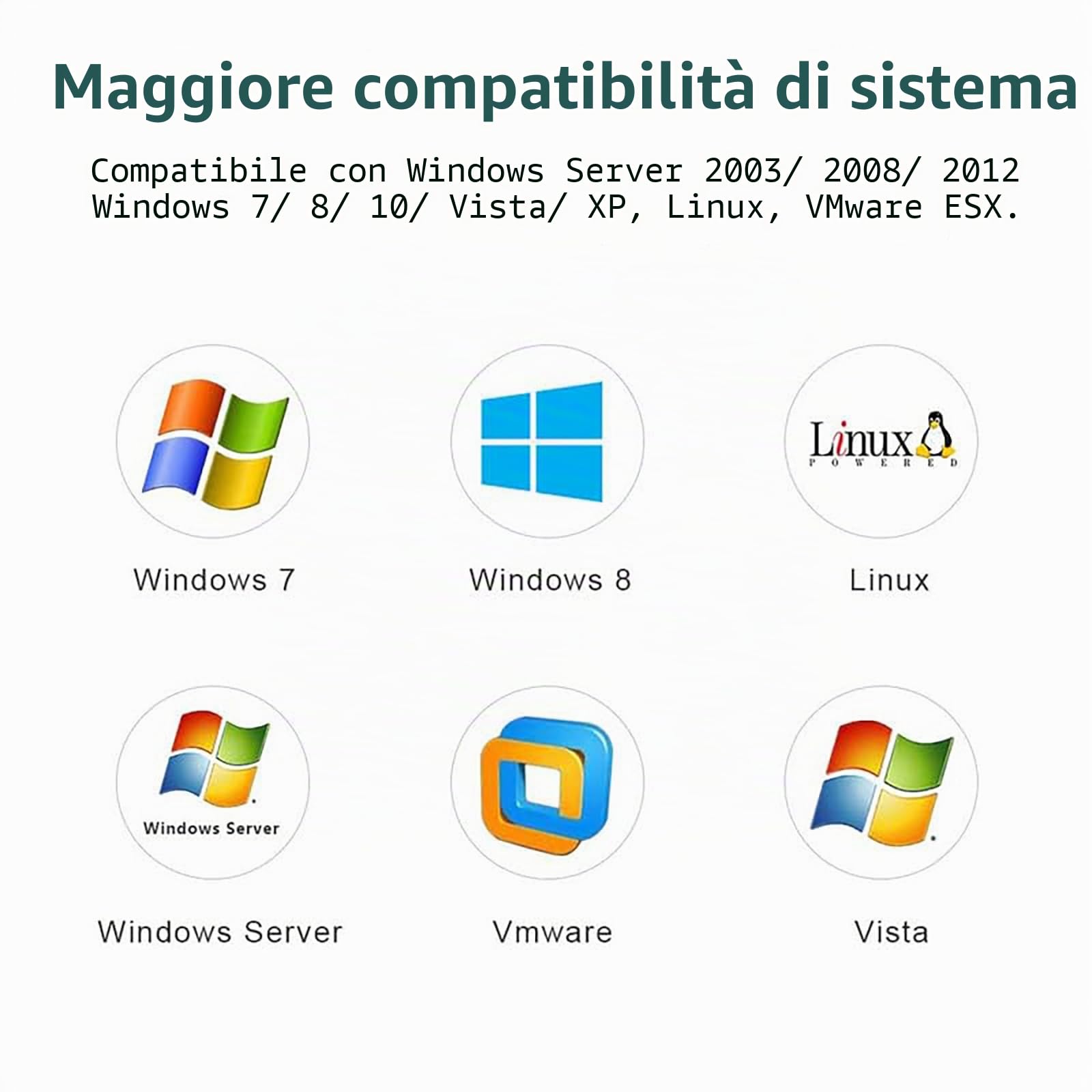 ipolex Scheda di rete da 10 Gb, 2 porte RJ45, scheda di rete 10GbE rispetto a Intel X540-T2, supporto Windows Server/Windows/Linux/VMware (non supporto MAC)