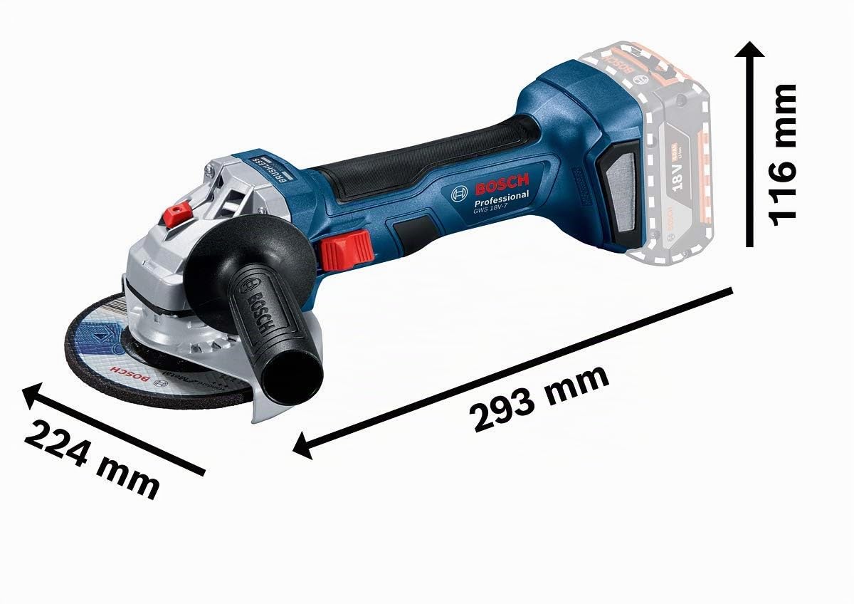 Bosch Professional GWS 18V-7, Na, Ø 115 mm