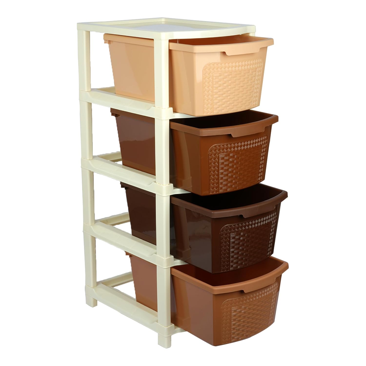 Kuber Industries Storage Drawer Rack Plastic Modular Drawer Rack for office Storage Rack for