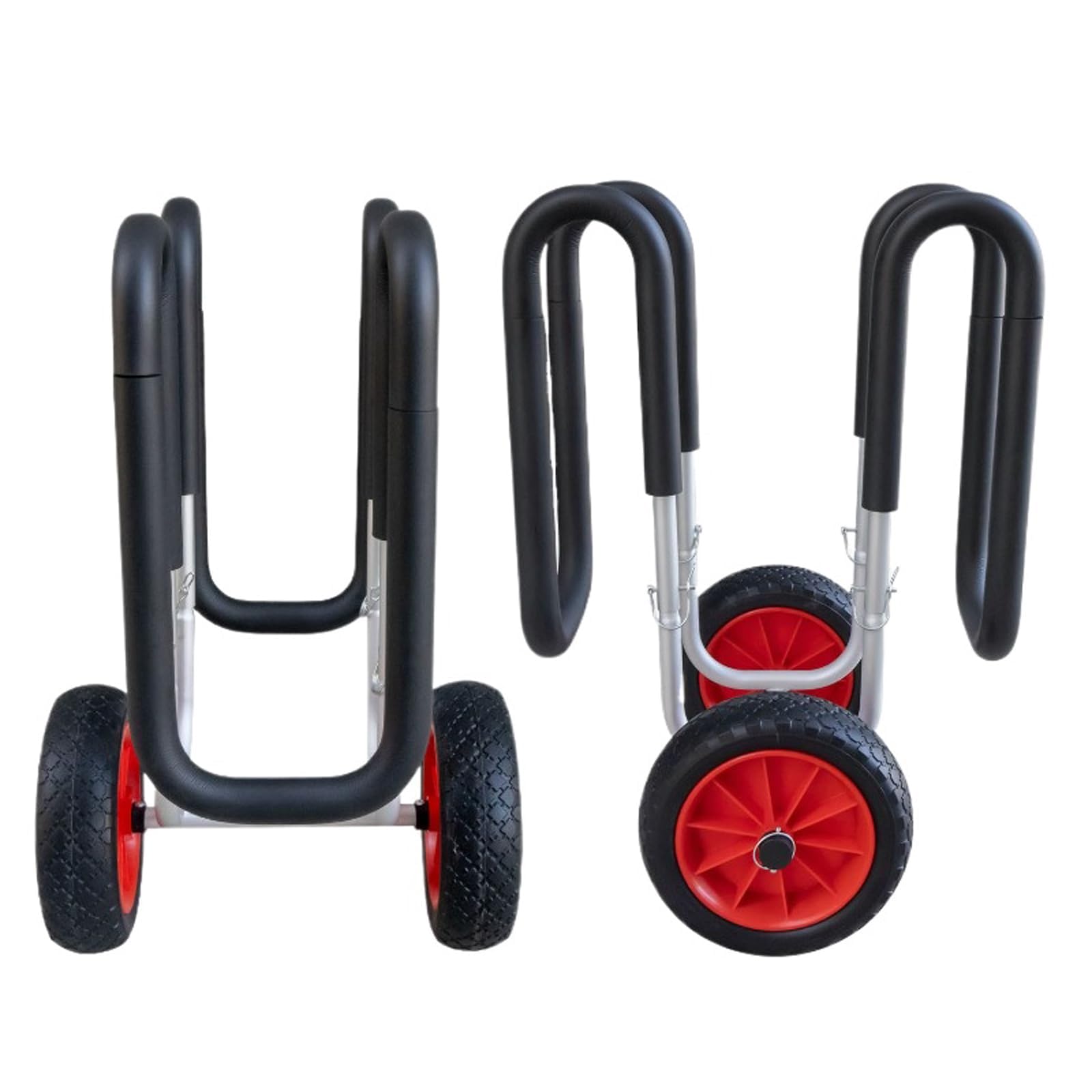 Chariot de transport en aluminium pour planche de surf jusqu'à 15 cm d'épaisseur avec roues sans air