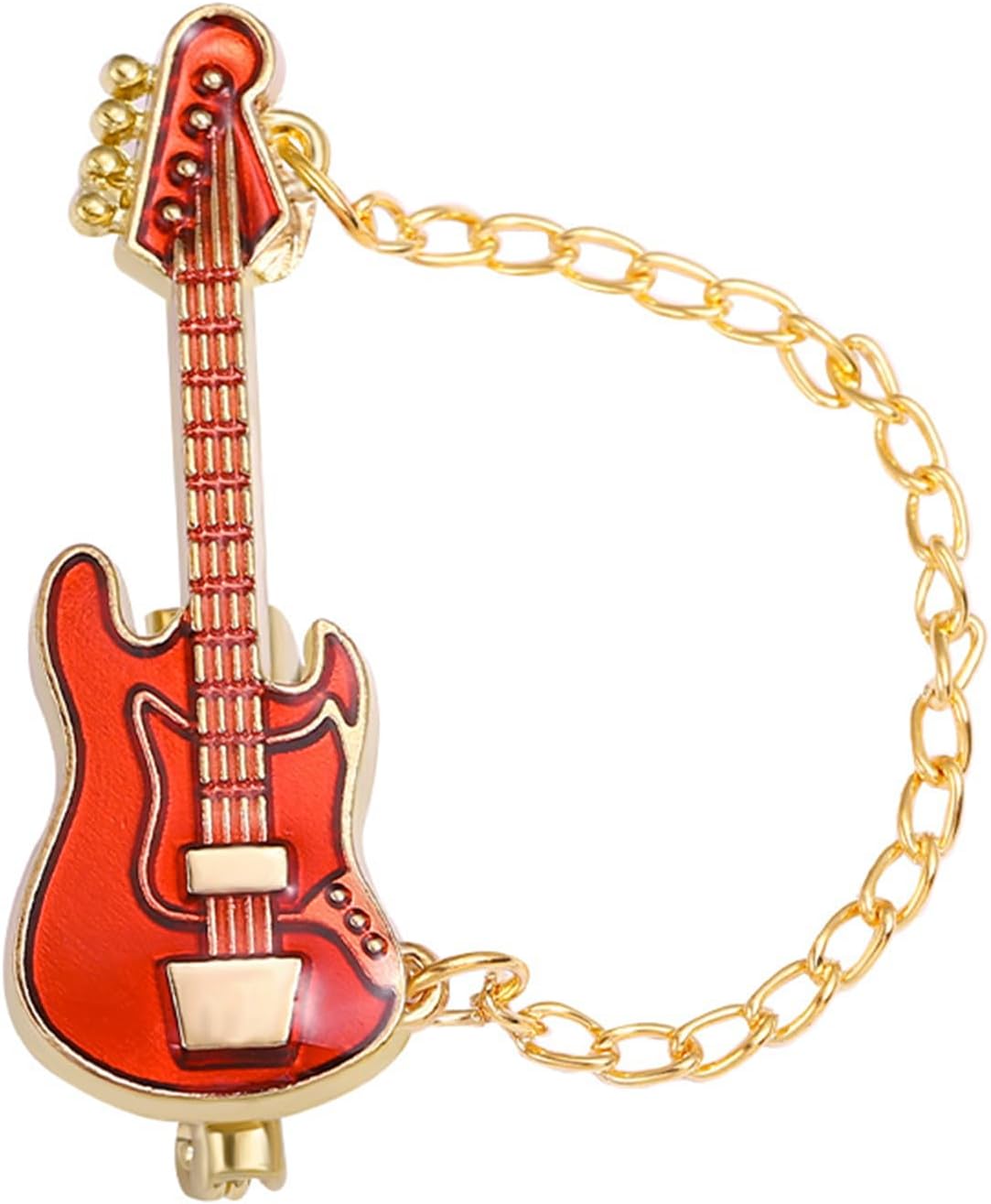Guitar Tassel Chain Brooch Pin Cute Enamel Musical Instrument Badges on Backpack Guitar Brooches Badges Pins Present Gifts Accessories Brooch image 5
