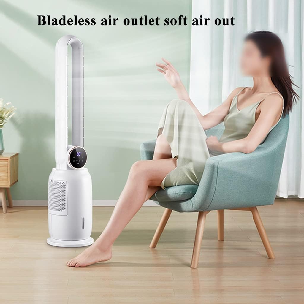 Ventilatore a Torre Silenzioso a 12 velocità della velocità del Vento, Ventola di Raffreddamento con Funzione di umidificazione con Abbronzatura da 2 Litri, Ventola oscillante a 120° per Interni